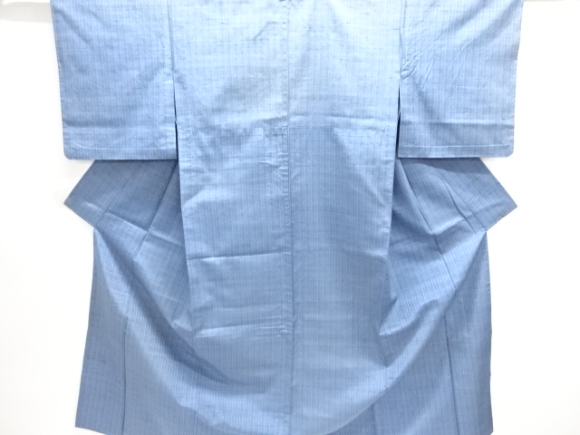 アンティーク　縞織出し手織り紬単衣着物